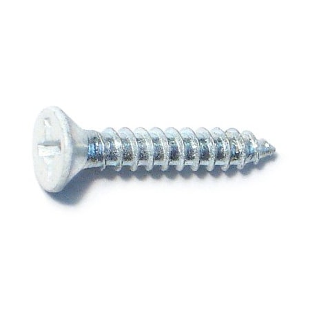 Midwest Fastener Wood Screw, #5, 3/4 in, White Steel Flat Head Phillips Drive, 50 PK 79363